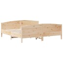 vidaXL Sengeramme med hodegavl 180x200 cm heltre furu 8721012430075