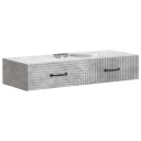 vidaXL Vegghengt Sidebord Betonggrå 87,5 x 34,5 x 17 cm Konstruert tre