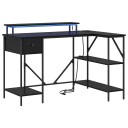  Skrivebord Svart eik 120 x 79 x 86.5 cm Konstruert tre