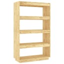 vidaXL Bokhylle/romdeler 80x35x135 cm heltre furu