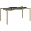 vidaXL Hagebord Beige 150 x 90 x 75 cm polyrotting
