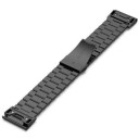 Garmin QuickFit 26mm / Garmin Fenix 7X / 7X Pro / 6X Klokkebånd i rustfritt stål med 3 perler Sort
