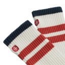 Amundsen Oslo Crew Sock White/Red S (36-40)