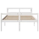  Seniorseng med hodegavl hvit 140x200 cm heltre furu 3305866