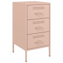  Nattbord rosa 36x39x68 cm kaldvalset stål 843080