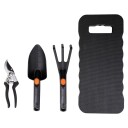 Black+Decker Hageredskapsett 4 deler - Beskjæringssaks, Plantespade, Plantekrafse, Knepute