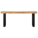 vidaXL Benk 110 cm grov heltre mango og stål