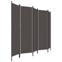  Romdeler med 5 paneler antrasitt 250x180 cm 8720286022719