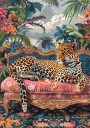 Leopard Lounging on a Luxury Sofa Plakat Plakat / 40x50cm