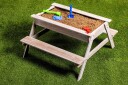 Woodlii Piknikbord med Sandkasse + Lokk Hvit