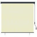 vidaXL Utendørs rullegardin 160x250 cm kremhvit