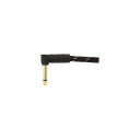 Fender Deluxe Series Instrument Cables 2-Pack, Angle/angle, 6", Black Tweed