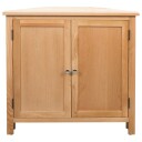 vidaXL Hjørneskap 80x33,5x78 cm heltre eik