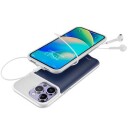 iPhone 14 Pro Backup Ladedeksel 7000mAh Mørkeblå / Grå