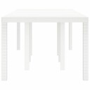 Hagebord Hvit 250x100x73 cm Poly Rattan