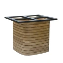 Cane line Mellow matbordramme kvadratisk f/bordsskiva 144x144 cm Teak
