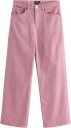 Lindex Straight Trousers In Corduroy   Pink   44