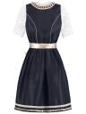 Hisab Joker Oktoberfest Dirndl Mørkeblå Krem Deluxe Kostyme 34 97988-34
