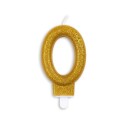 8 Tall Glitrende Gullfarget Kakelys 9 cm