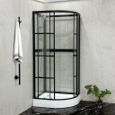 Bathlife Betrakta dusjkabinett, 70x90 cm, sort matt/klart glass