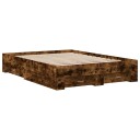  Sengeramme med skuffer røkt eik 135x190 cm konstruert tre 8721102620621