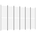 vidaXL Romdeler 6 paneler hvit 300x200 cm stoff