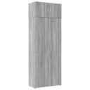  Oppbevaringsskap grå sonoma 80x42,5x225 cm konstruert tre