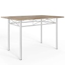 5 delers spisestuesett – eikefinish metallramme lettstelt