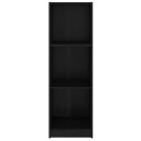 vidaXL Bokhylle/romdeler 36x33x110 cm heltre furu svart