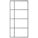 vidaXL Skyvedør ESG-glass og aluminium 102,5x205 cm svart