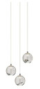 Lucande LED-pendellampe Hayley, 3 lyskilder, krom