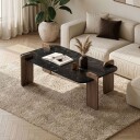 Coffee Table Nordure Mörk sten Valnöt -