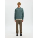 Selected Slhreuben Ls Knit Relaxed Crew Neck   Green   L