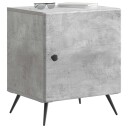  Nattbordskap 2 pcs Betonggrå 43 x 34,5 x 50 cm Konstruert tre