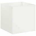 vidaXL Hageblomsterpotte Hvit 45 x 45 x 45 cm Kaldvalsestål