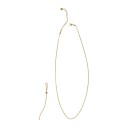 Stine A Jewelry Bounce Y Shape Necklace Gullfarge Hvit 480 mm