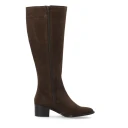 Bianco Biacarol Chelsea Knee High Boot Oily Suede - Brown - 36