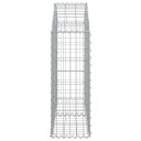 vidaXL Gabionkurv buet 100x30x80/100 cm galvanisert jern