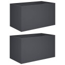 vidaXL Hageblomsterpotte 2 stk. Antrasitt 80 x 50 x 50 cm