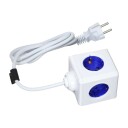 Allocacoc Powercube Extended USB Grenuttak 1,5M blå