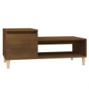 vidaXL Salongbord brun eik 100x50x45 cm konstruert tre