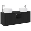 vidaXL Baderomsskapsett 3 stk. Svart 49,5 x 44,5 x 66 cm