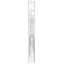 vidaXL Gabionkurv u formet med 5 stolper jern 500x20x200 cm