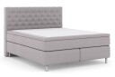 Select No 6 Komplett Sengepakke 210x210 Fast Memory/Pocket Lysegrå/Metallben