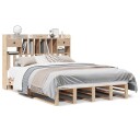  Seng med bokhylle uten madrass 140x200 cm heltre furu 8721158627469