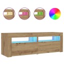  Nattbord 2 stk med LED artisan eik 60x35x40 cm 8721158760562