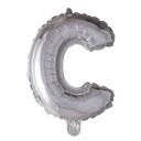 Bokstaven C   Sølvfarget JUMBO Folieballong 102 cm