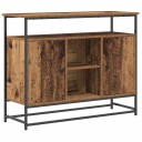  Skap Gamle Tre 100x35x80 cm Ingeniørtre og Stål