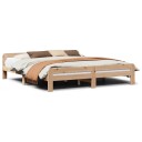  Sengeramme med madrass 200x200 cm heltre furu 8721158370877