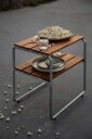 Grythyttan Stålmöbler Sidebord L45 Teak/galvanisert 45 x 33 cm Natur